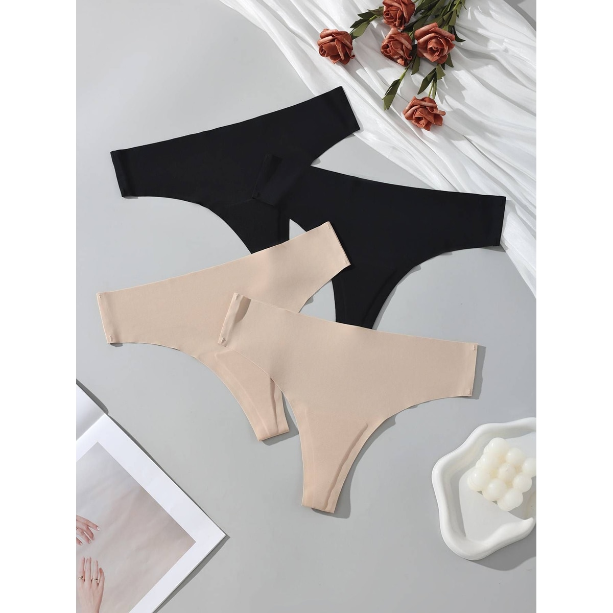 Women's Ice Silk Seamless Thong